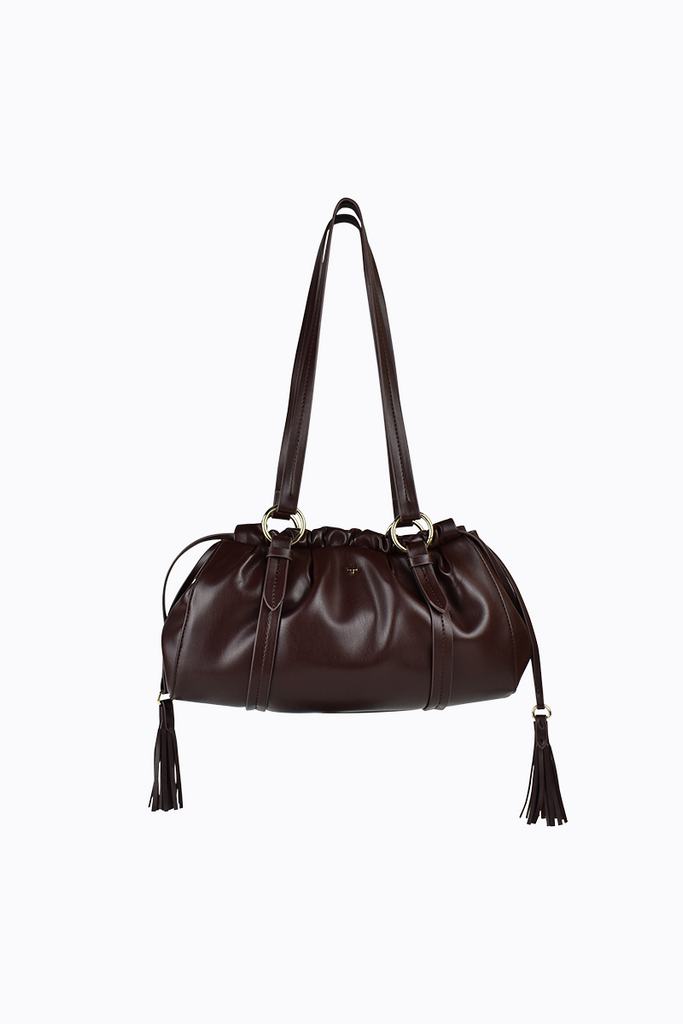 Rory Drawstring Shoulder Bag - Chocolate – PETA AND JAIN AUS